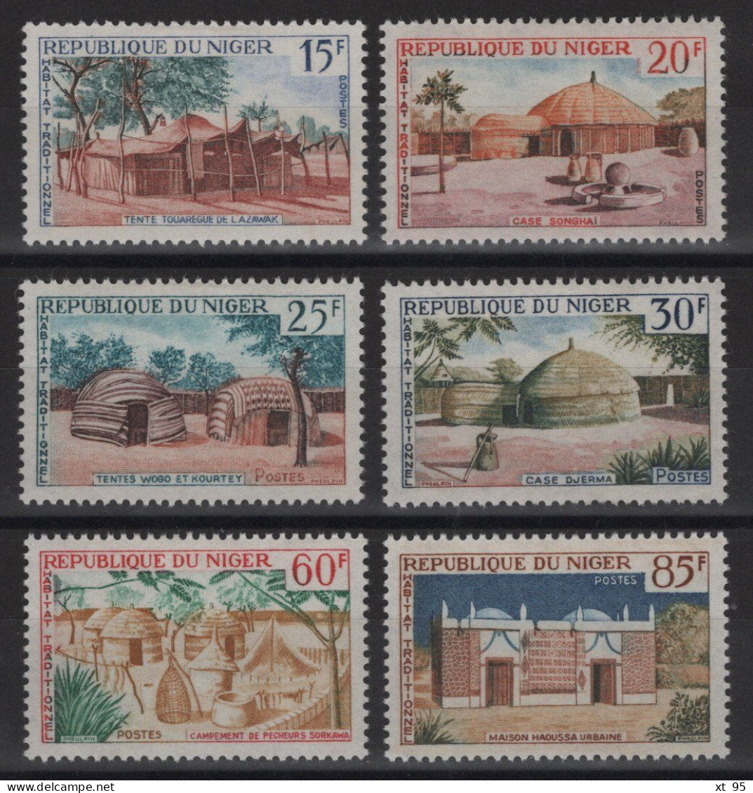 Niger - N°150 à 155 - Habitat Traditionnel - * Neufs Avec Trace Charniere - Cote 6€ - Niger (1960-...)