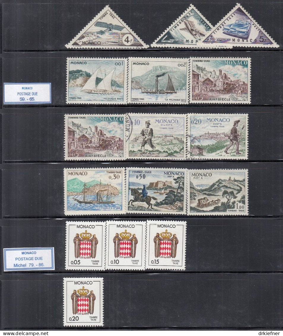 MONACO  64 Portomarken, 1904-1985 Postfrisch **/* Oder Gestempelt - Strafport