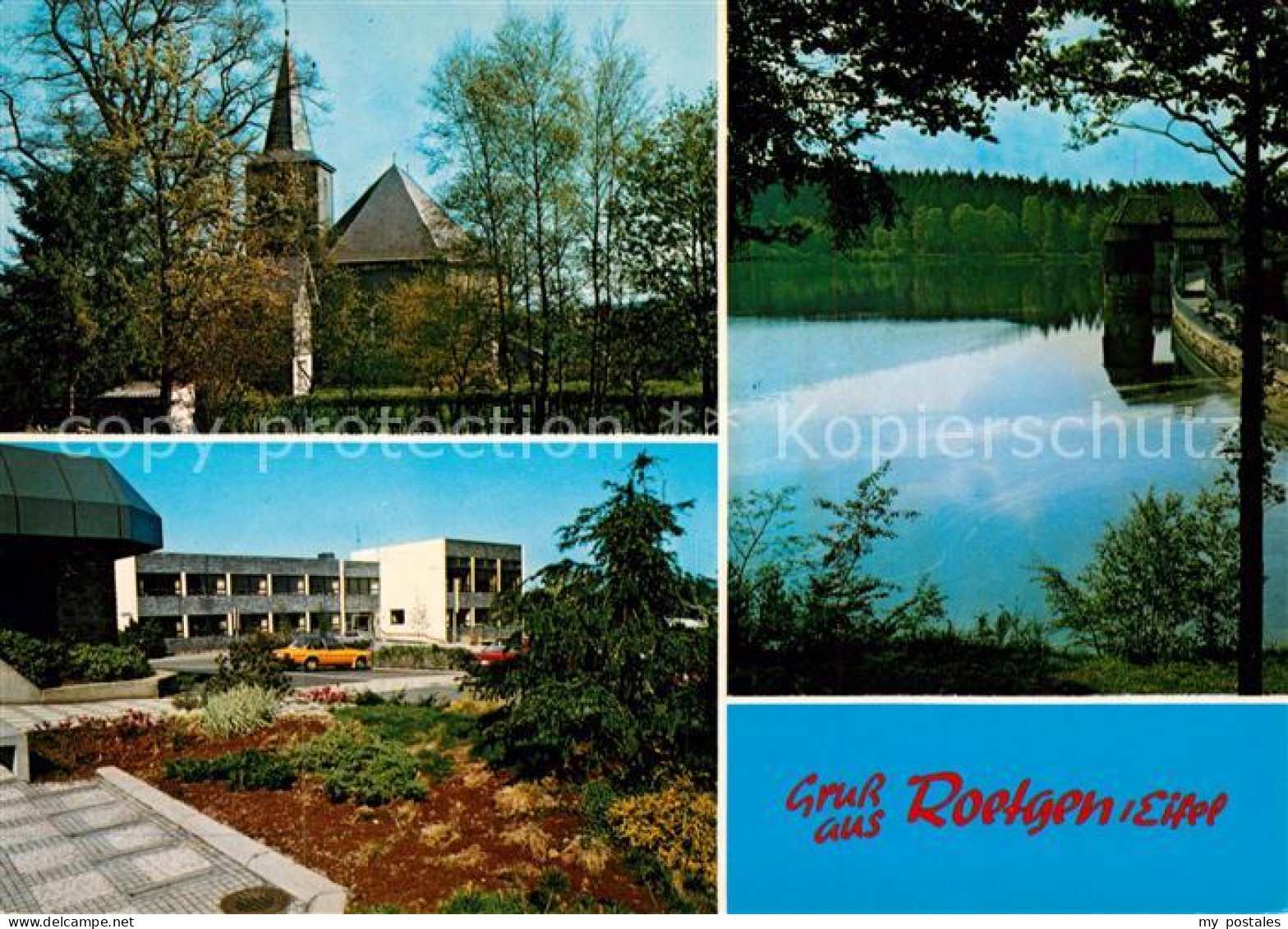 73175235 Roetgen Eifel Kirche See Stadtansicht Roetgen Eifel - Autres & Non Classés