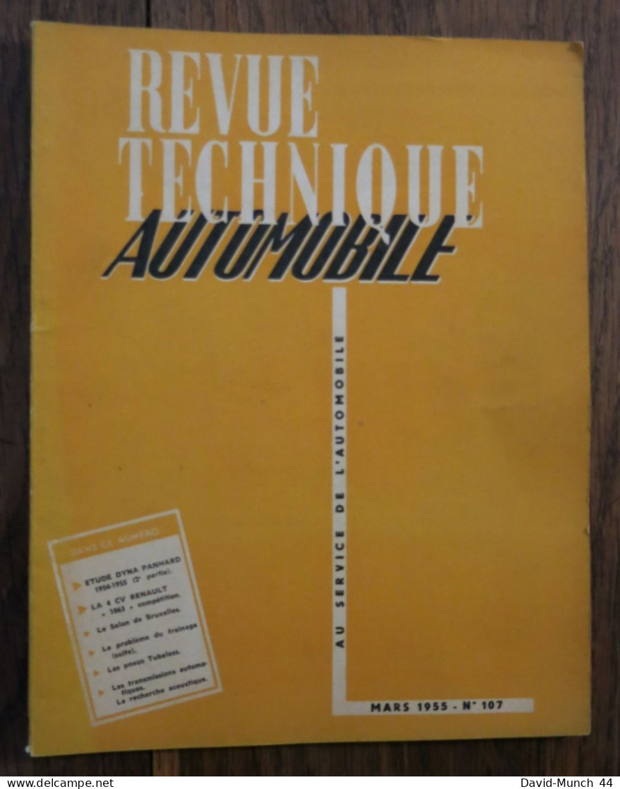 Revue Technique Automobile # 107. Mars 1955 - Auto/Moto