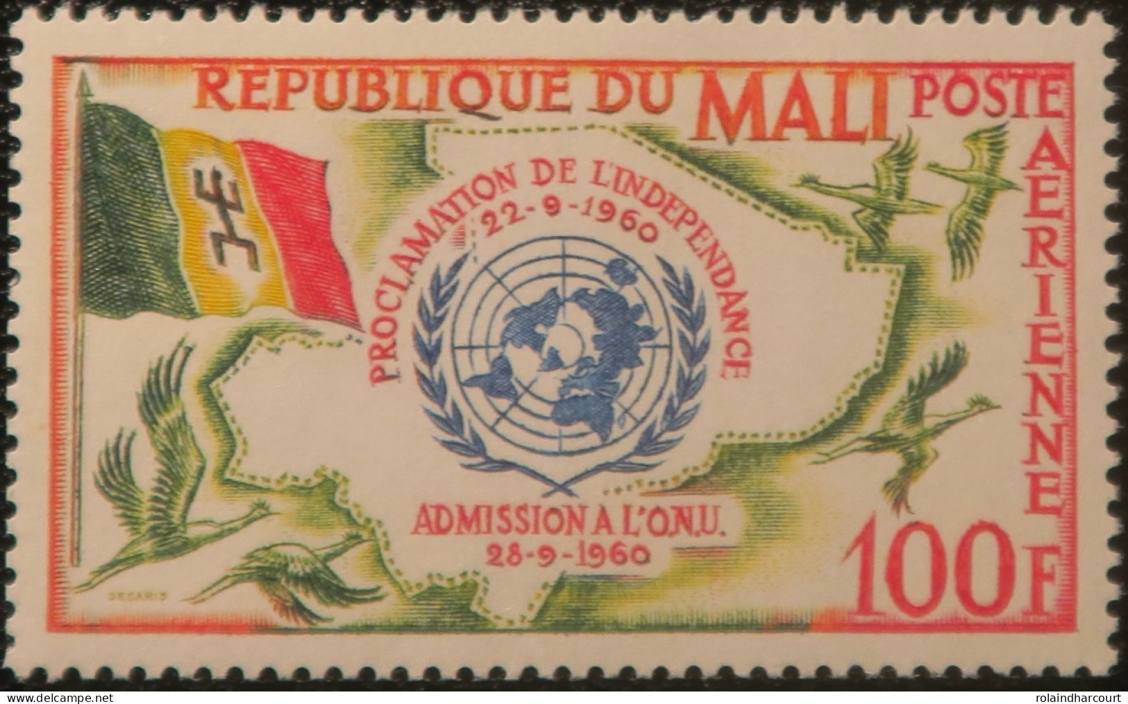 LP3844/2208 - MALI - 1961 - POSTE AERIENNE - N°11 NEUF* - Mali (1959-...)
