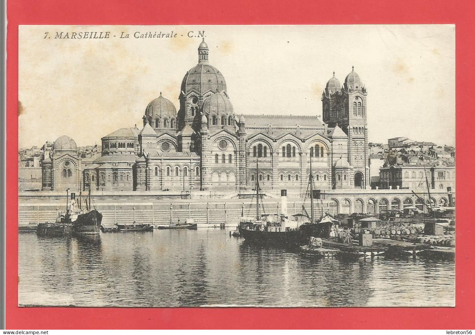 C.P.A. ( 13 ) « MARSEILLE » La Cathédrale  - Jolie Vue Générale Animée X2phots - Monumenti