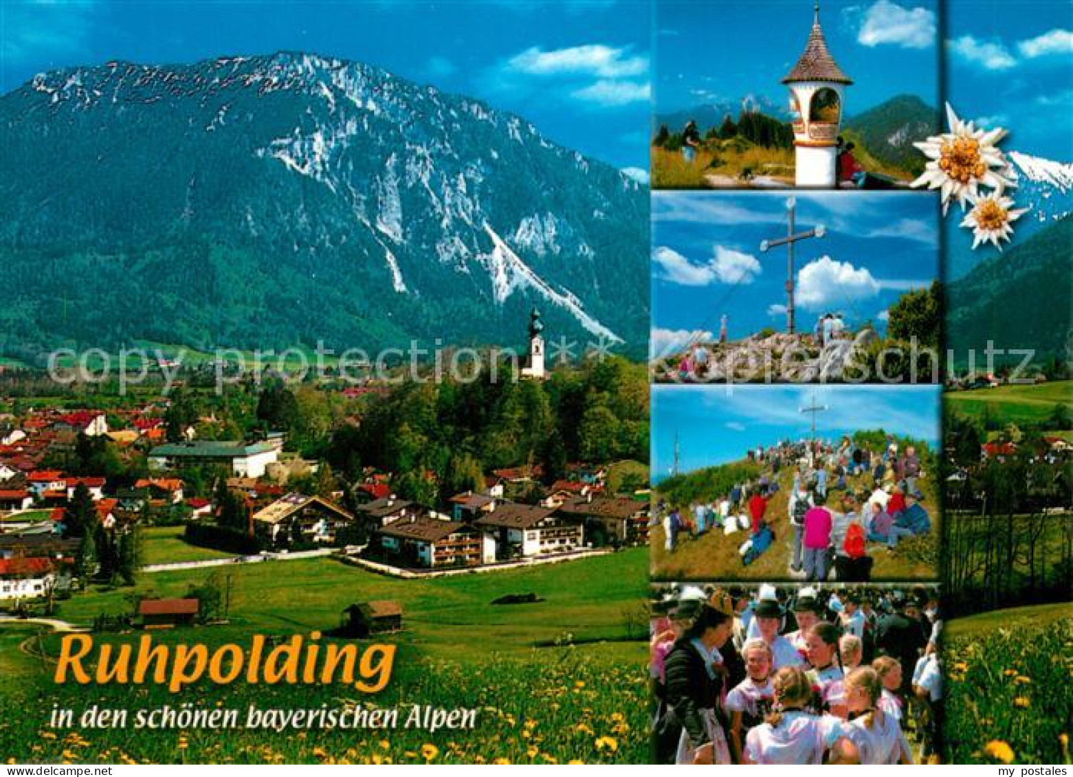 73174263 Ruhpolding Gipfelkreuz Unternberg Panorama Alpen Ruhpolding - Ruhpolding