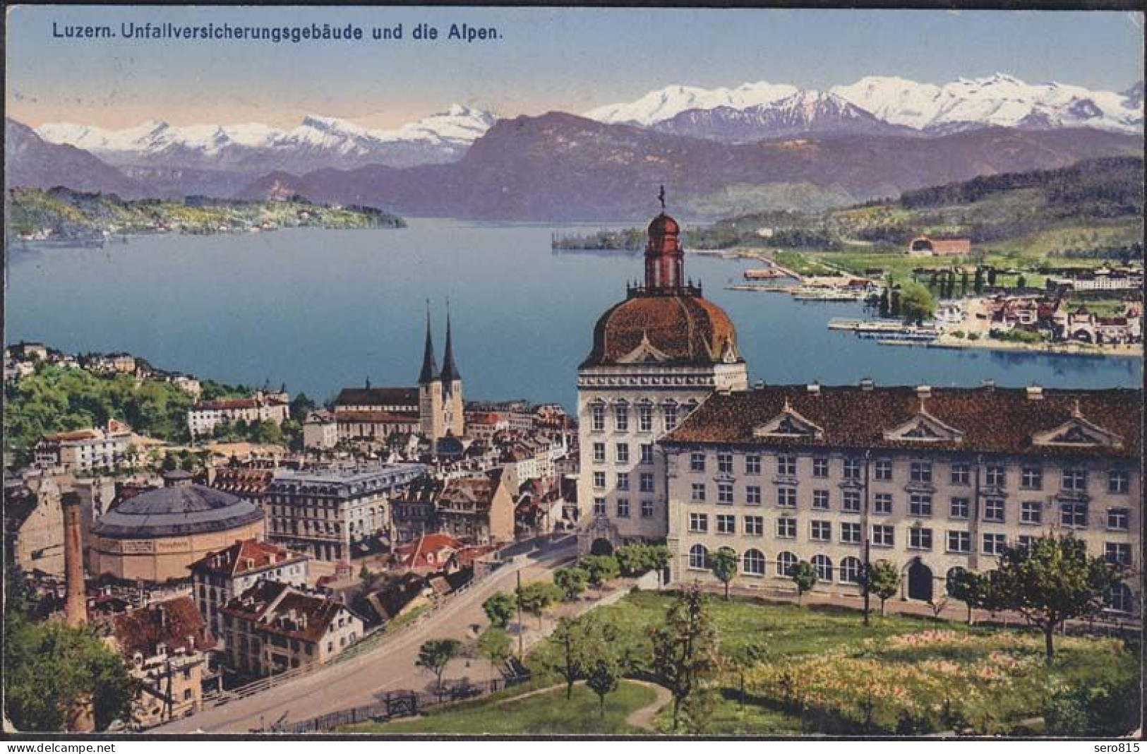 AK Luzern Schweiz 1917 Unfallversicherungsgebäude  (12627 - Luzern