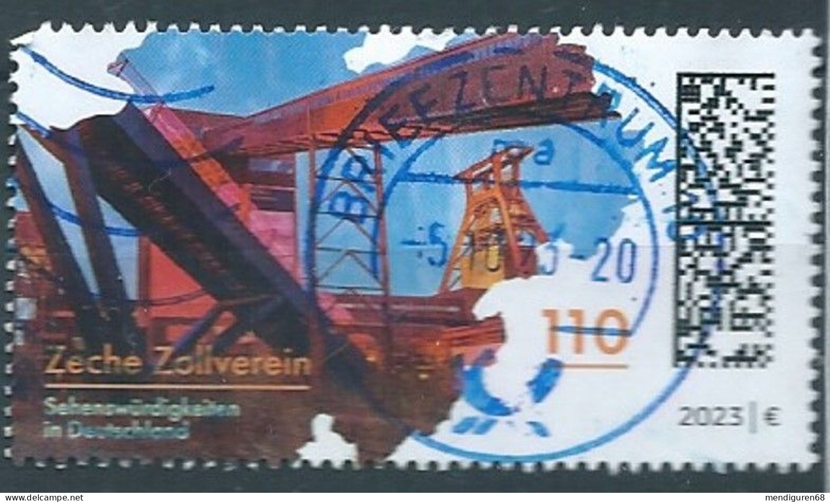 ALLEMAGNE ALEMANIA GERMANY DEUTSCHLAND BUND 2023 ZOLLVEREIN COAL MINE INDUSTRIAL COMPLEX, ESSEN  MI 3739 YT 3523 SN 3334 - Used Stamps