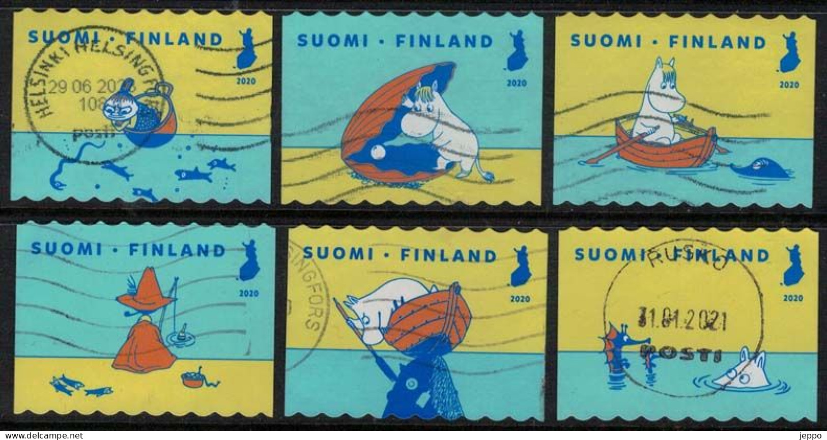 2020 Finland, Moomins - Oursea, Complete Used Set. - Gebraucht