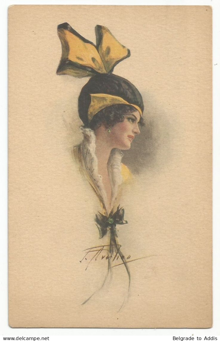 Postcard Oude Postkaart Carte Postale CPA Woman Women's Fashion Hat Chapeau Femme Mode Féminine (1) - Other & Unclassified