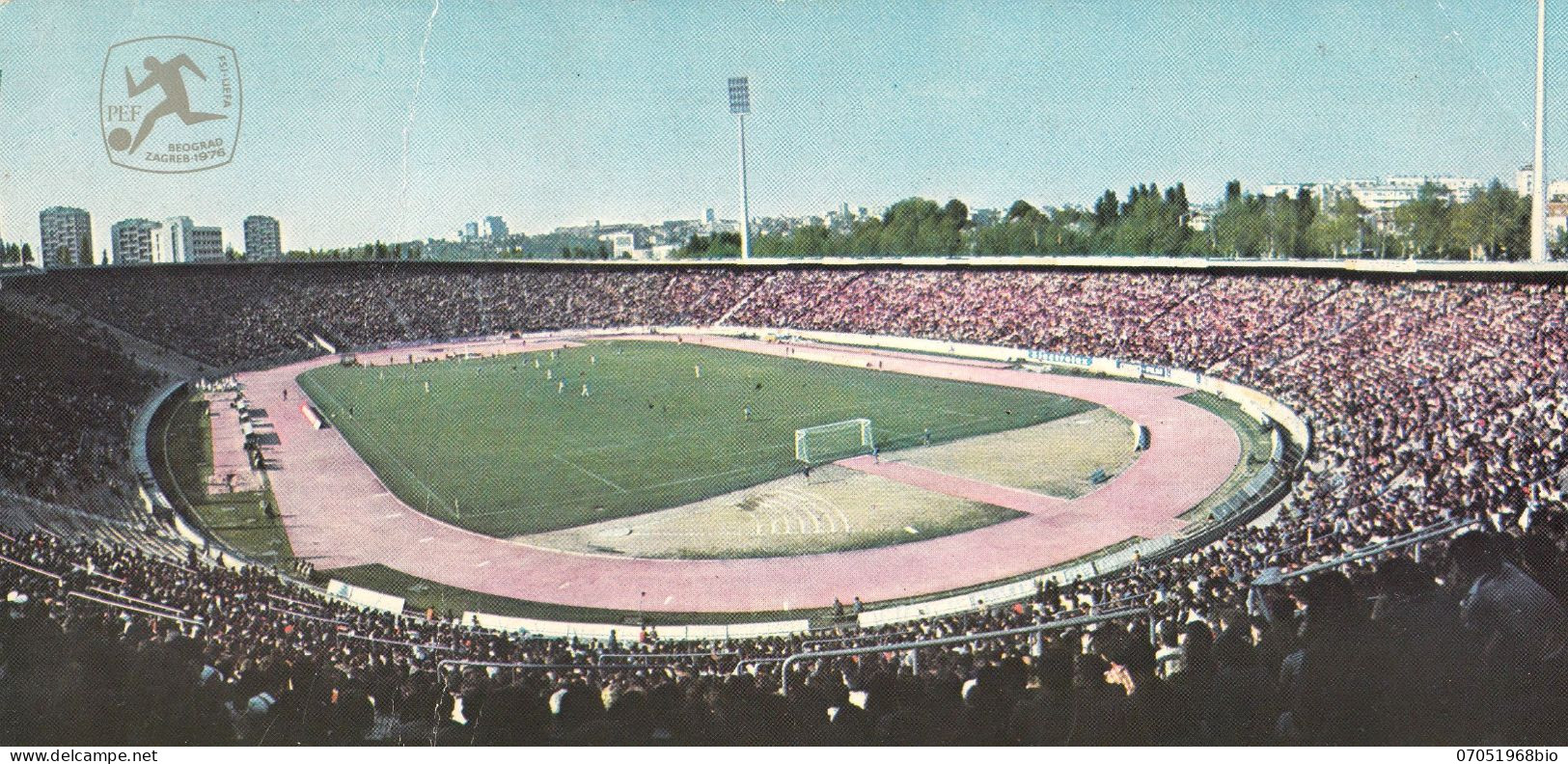 UEFA EURO 1976 Football Stadium MarakanaBelgrade ... Old Postcard * Soccer Foot Stade Fussball Stadion Calcio Stadio - Voetbal