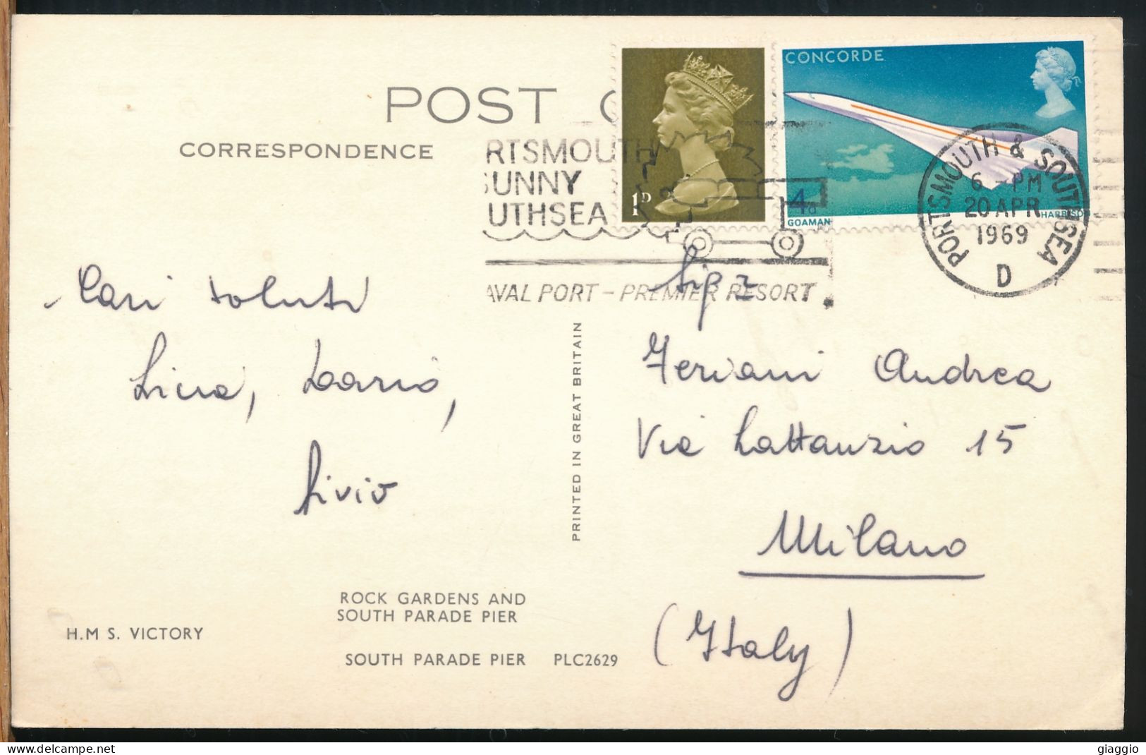 °°° 30911 - UK - PORTSMOUTH & SOUTHSEA - VIEWS - 1969 With Stamps °°° - Portsmouth