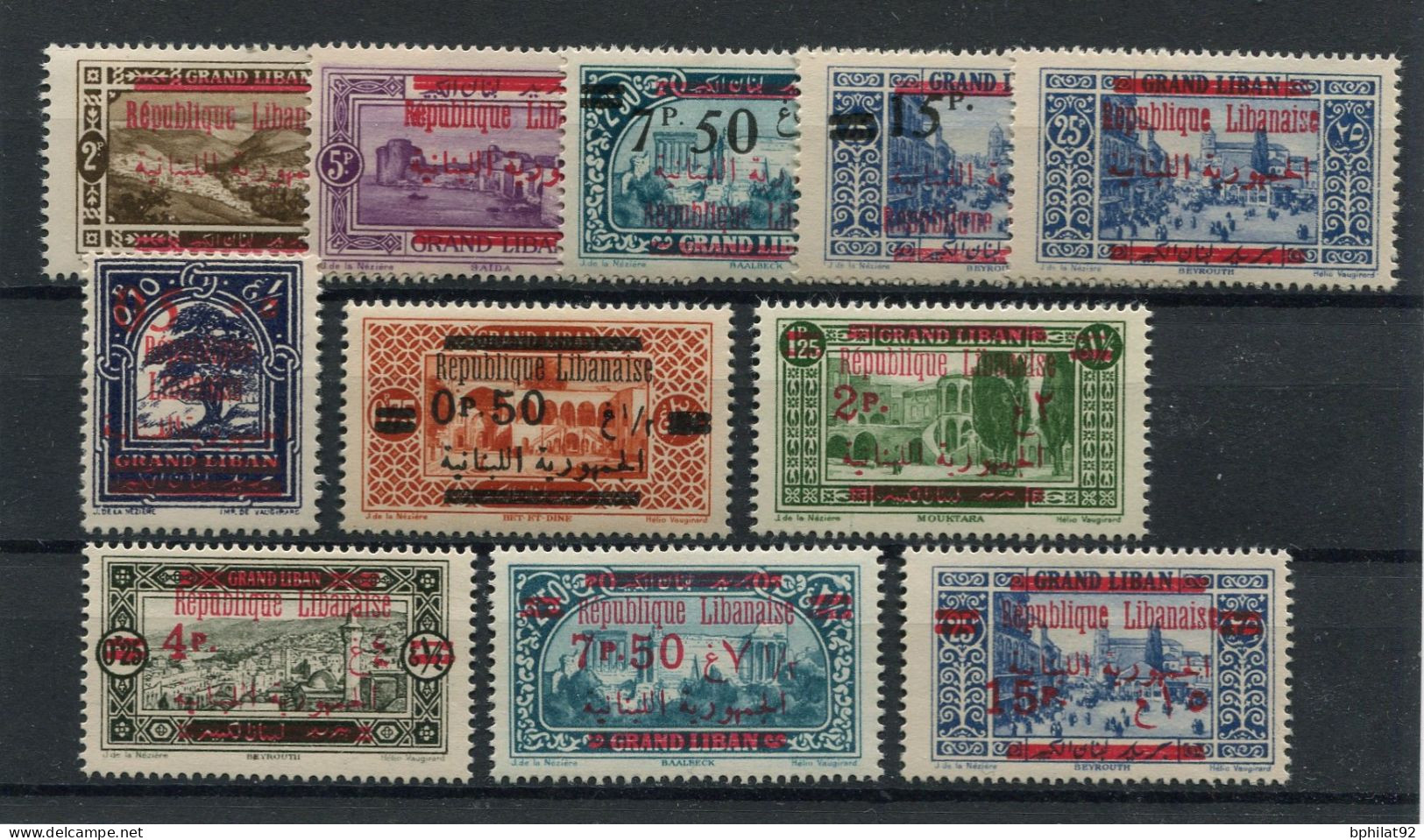 !!! GRAND LIBAN, SERIES N°111/115 ET 116/121 NEUVES * - Unused Stamps