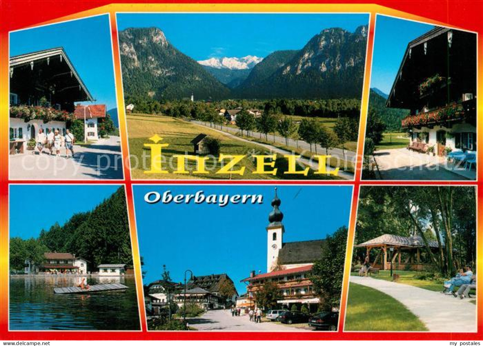 73173337 Inzell Kirche Badestelle Parkanlage Panorama Inzell - Autres & Non Classés