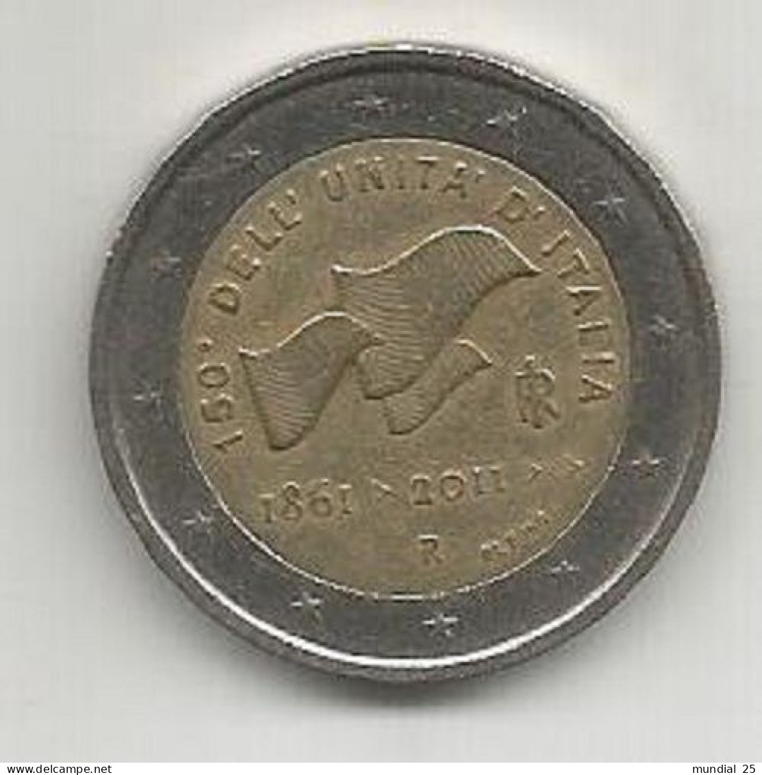 ITALY 2 EURO 2011 (R) - ITALIAN UNIFICATION, 150th ANNIVERSARY - Italia