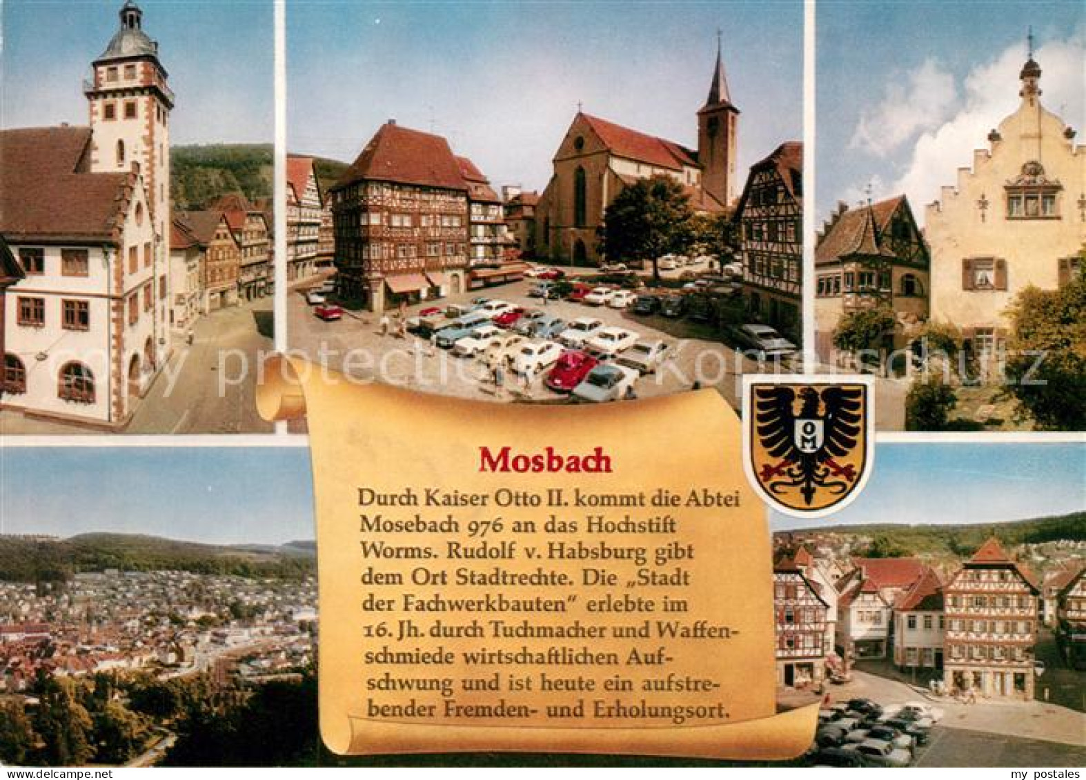 73173311 Mosbach Baden Teilansichten Altstadt Fachwerkhaeuser Chronik Wappen Mos - Mosbach