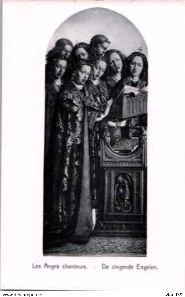 GAND.  -  Cathédrale Saint Bavon " L'Agneau Mystique" Par H. Et J. Van Eyck. : Les Anges Chanteurs. - Gent