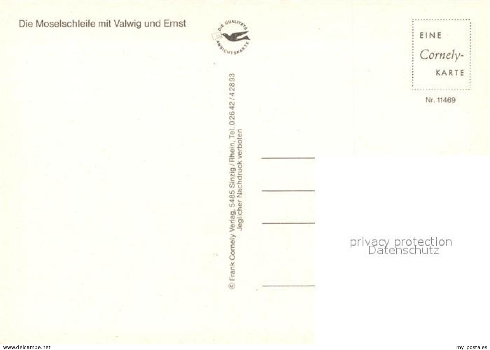 73173292 Valwig Und Ernst Weinberge Moselschleife Landschaftspanorama Cornely Ka - Sonstige & Ohne Zuordnung