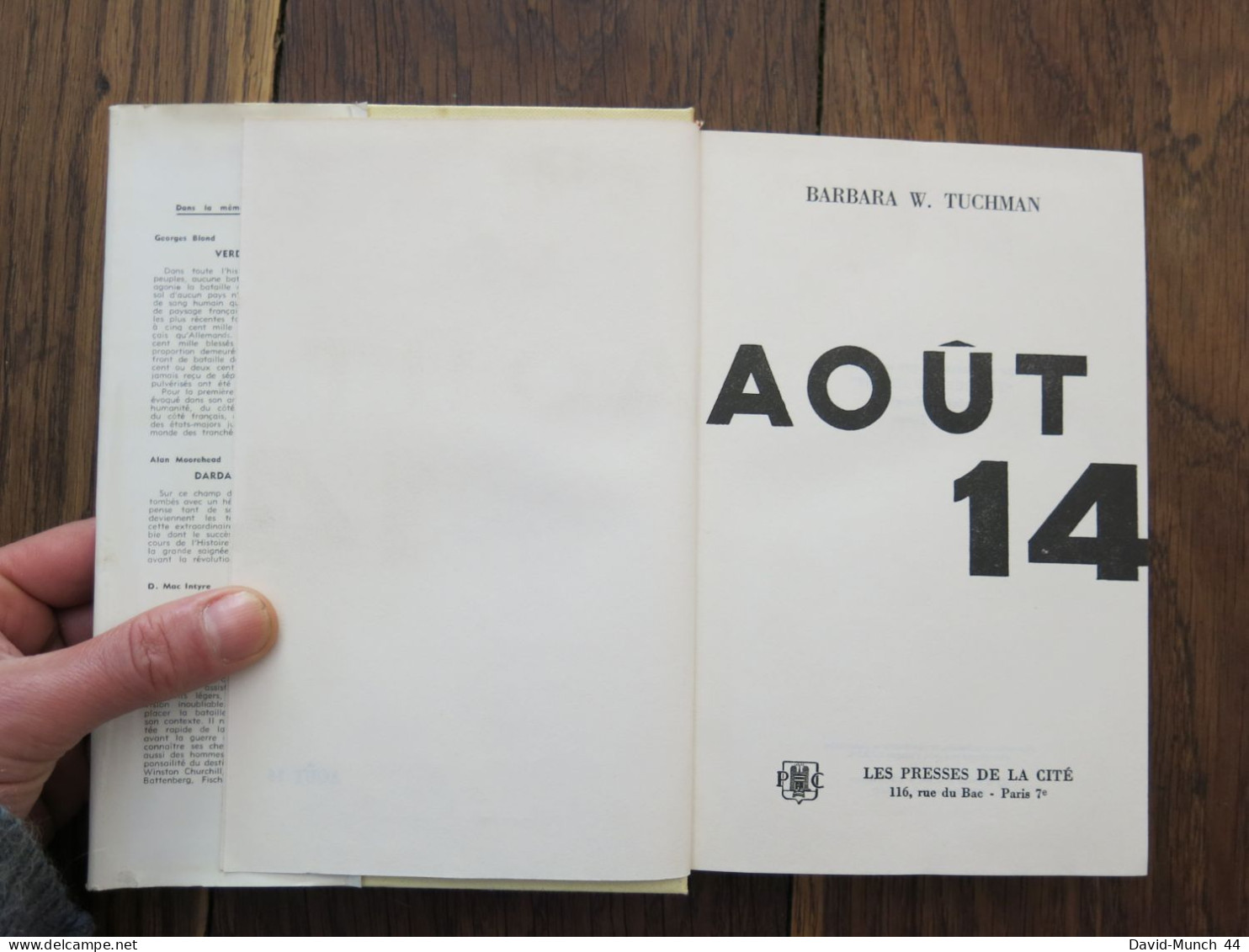 Août 14 De Barbara W. Tuchman. Les Presses De La Cité. 1962 - Oorlog 1914-18