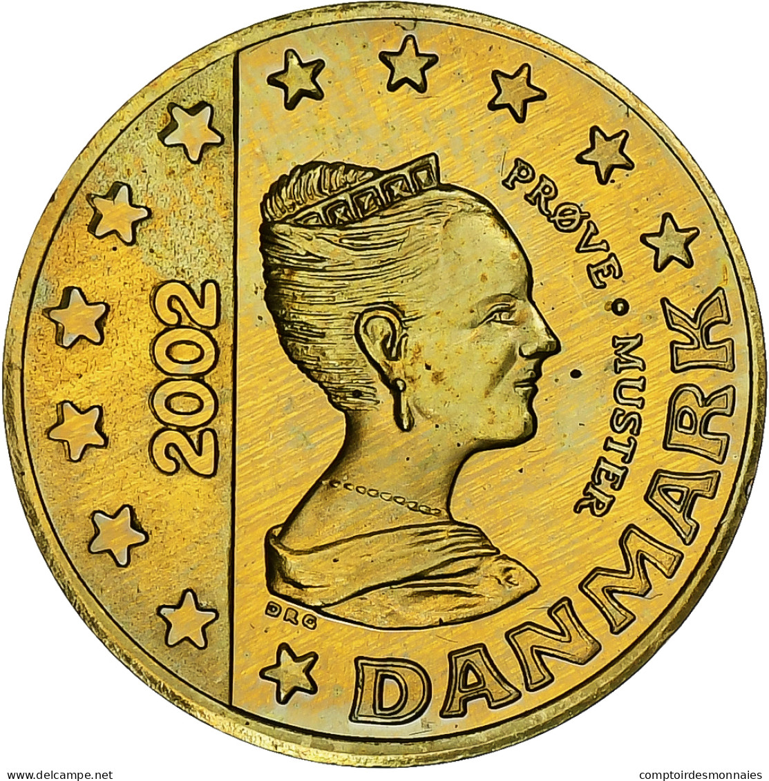Danemark, 10 Euro Cent, Fantasy Euro Patterns, Essai-Trial, BE, 2002, Laiton - Private Proofs / Unofficial