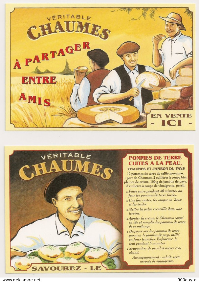 Lot De 6 CP. Publicité. EXTRAPOLE Rouen (magasin Culturel Multimédia); Chaumes (fromage). - Advertising