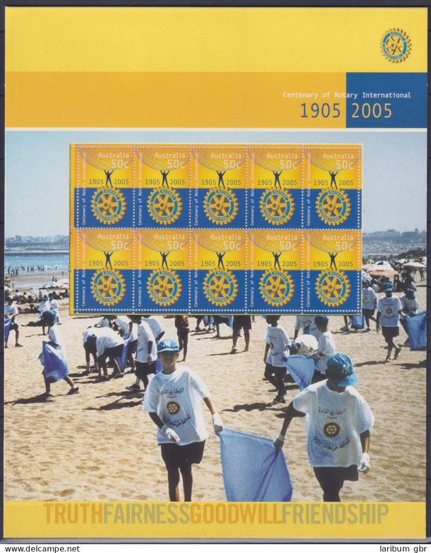 Australien 2452 A Postfrisch Als 10er Bogen, Rotary Club #ND370 - Altri & Non Classificati
