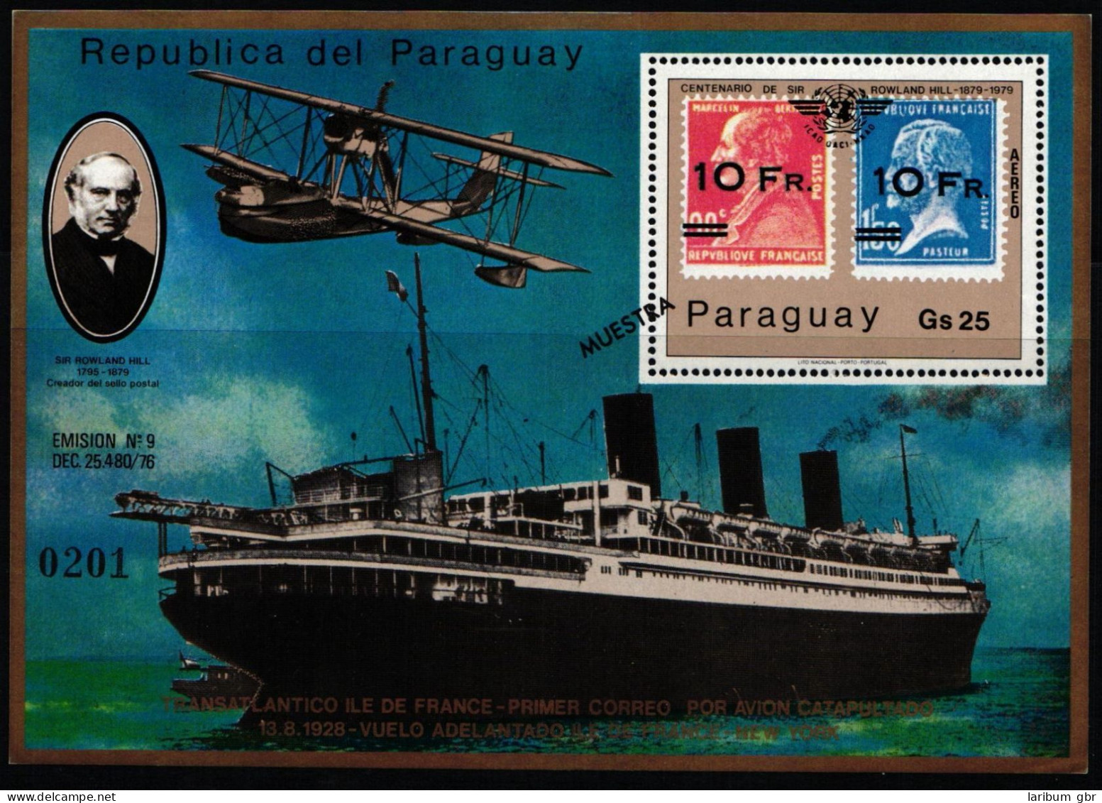 Paraguay Block 342 Postfrisch Als Muster, Sir Rowland Hill #NE457 - Paraguay