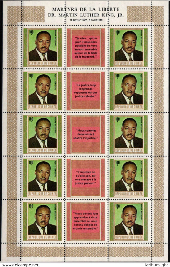 Guinea 510 Postfrisch Als Kleinbogen, Martin Luther King #ND357 - República De Guinea (1958-...)