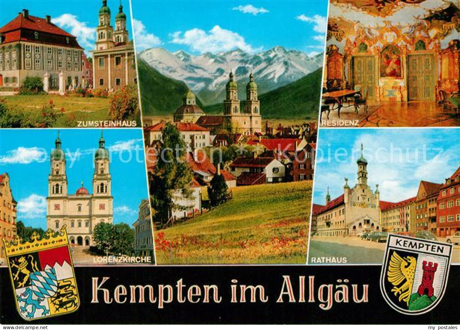 73172677 Kempten Allgaeu Zum Steinhaus Rathaus Residenz Lorenzkirche Wappen Kemp - Kempten