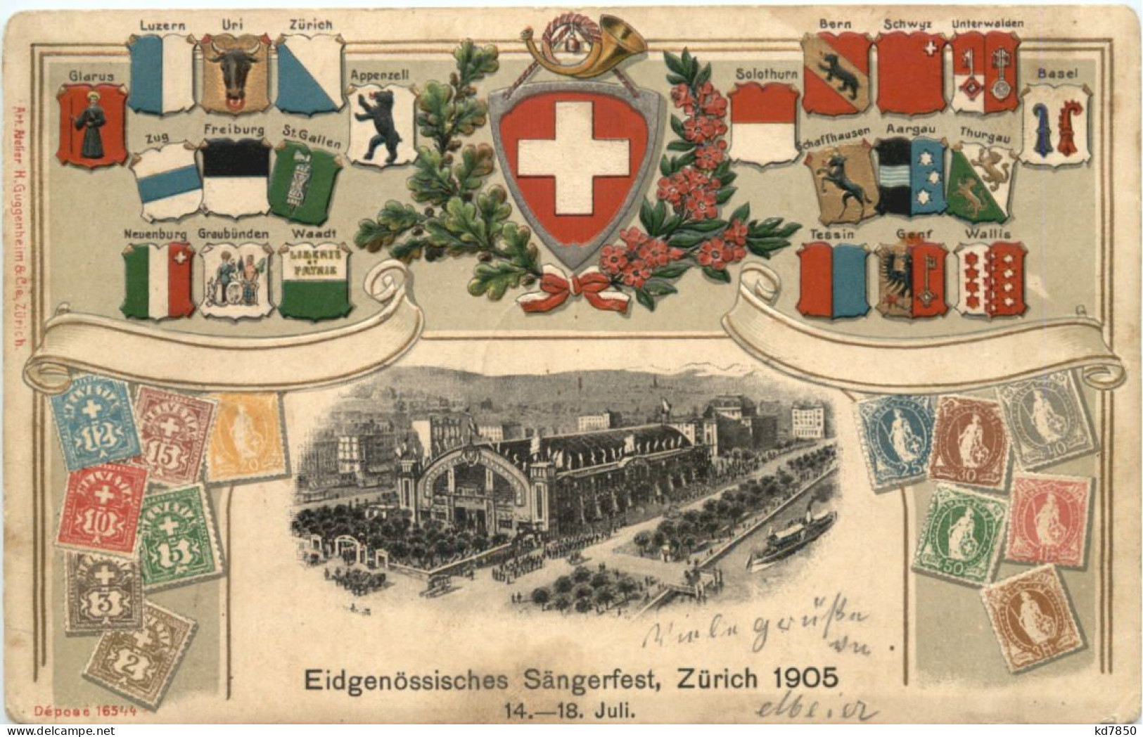 Zürich - Eidg- Sängerfest 1905 - Litho - Briefmarken - Zürich