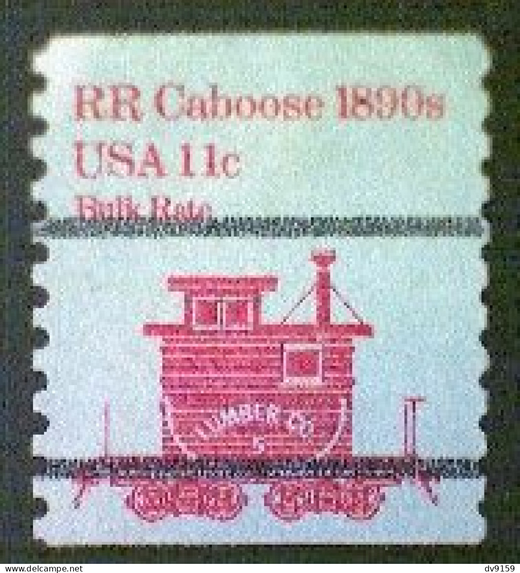 United States, Scott #1905a, Used(o), 1984 Coil, Transportation Series: Caboose Of 1890s, 11¢, Red - Gebruikt