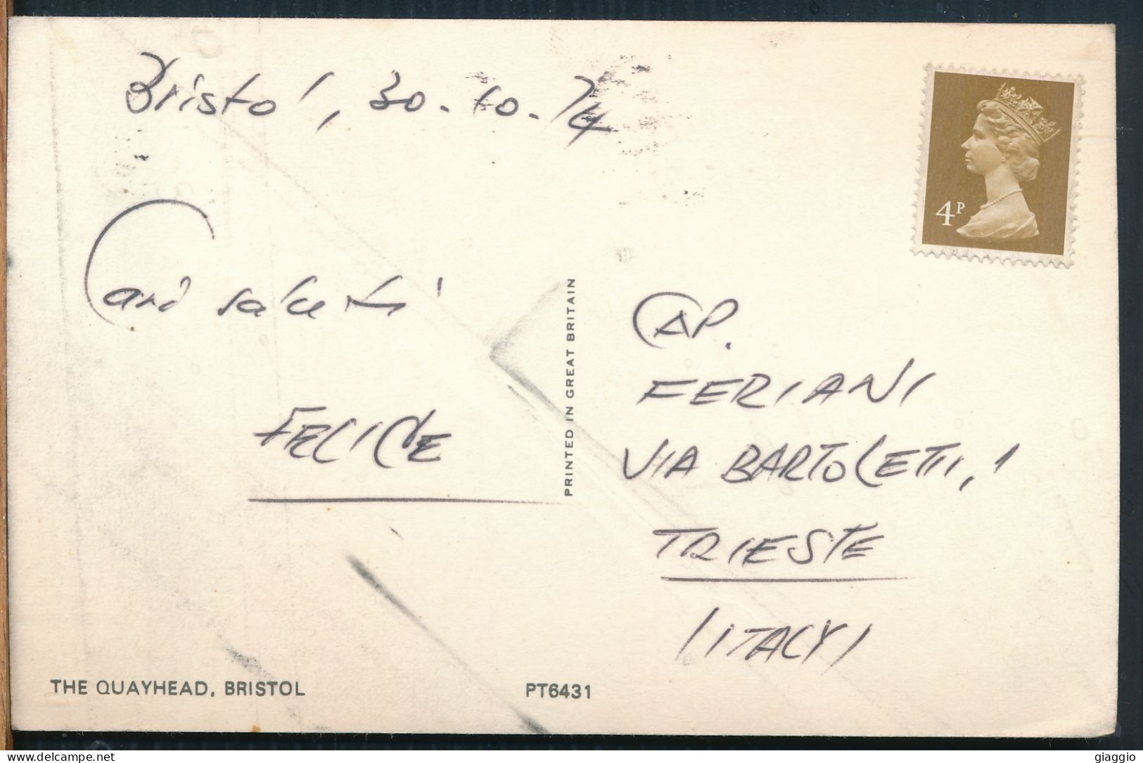 °°° 30914 - UK - BRISTOL - THE QUAYHEAD - 1974 With Stamps °°° - Bristol