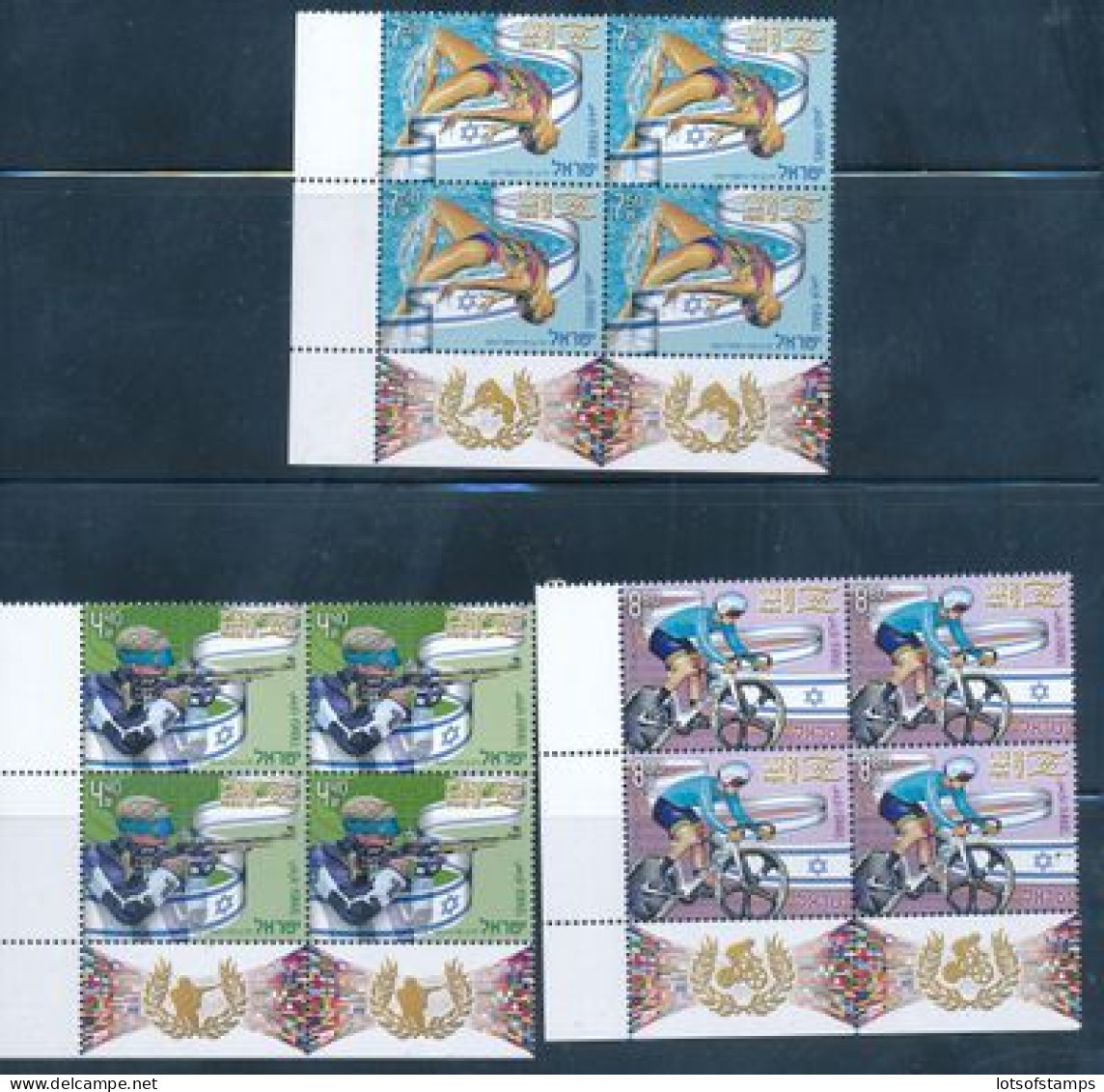 ISRAEL 2024 THE OLYMPIC GAMES IN PARIS STAMPS TAB BLOCKS MNH - Unused Stamps