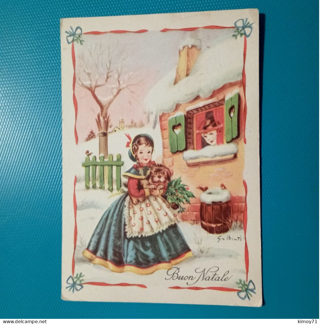 Cartolina Illustrata Firmata Buon Natale. Viaggiata - Other & Unclassified