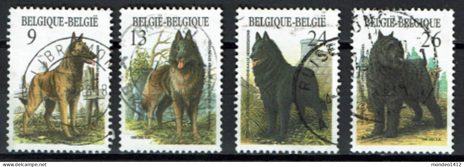 België 1986 OBP 2213/2216 - Y&T 2213/16 - Honden, Dogs, Chiens - Herdershond - Berger, Bouvier - Gebruikt