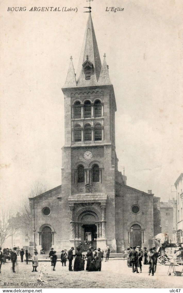 - 42 - BOURG ARGENTAL (Loire). - L'Eglise. - Scan Verso - - Bourg Argental