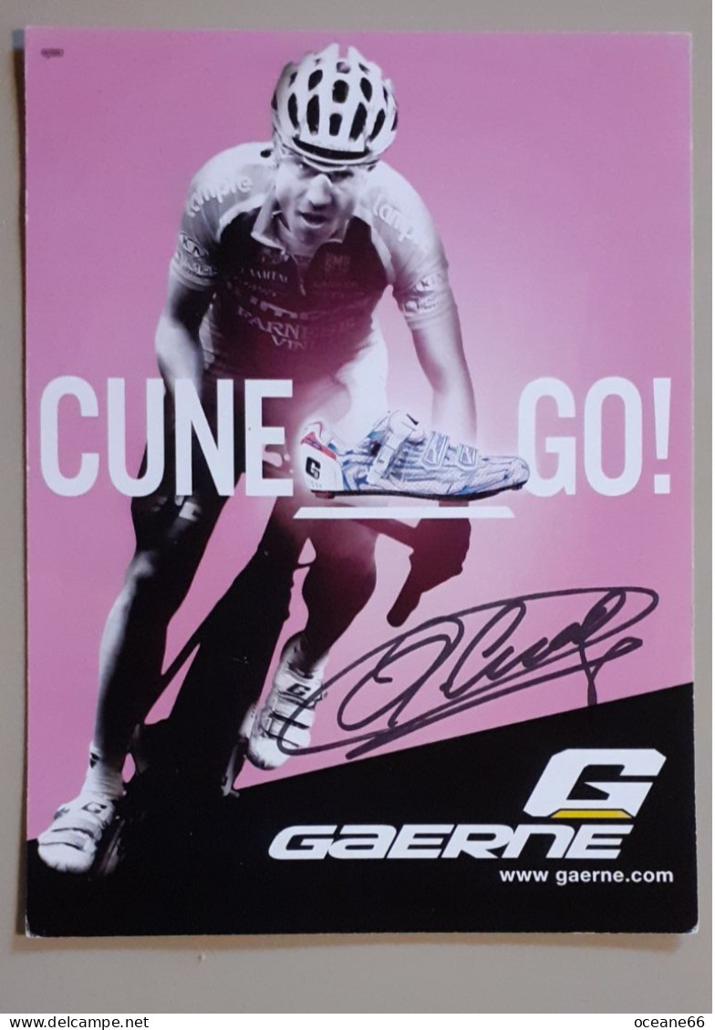 Autographe Damiano Cunego Cune..go Gaerne Format 14 X 18.5 Cm - Cycling