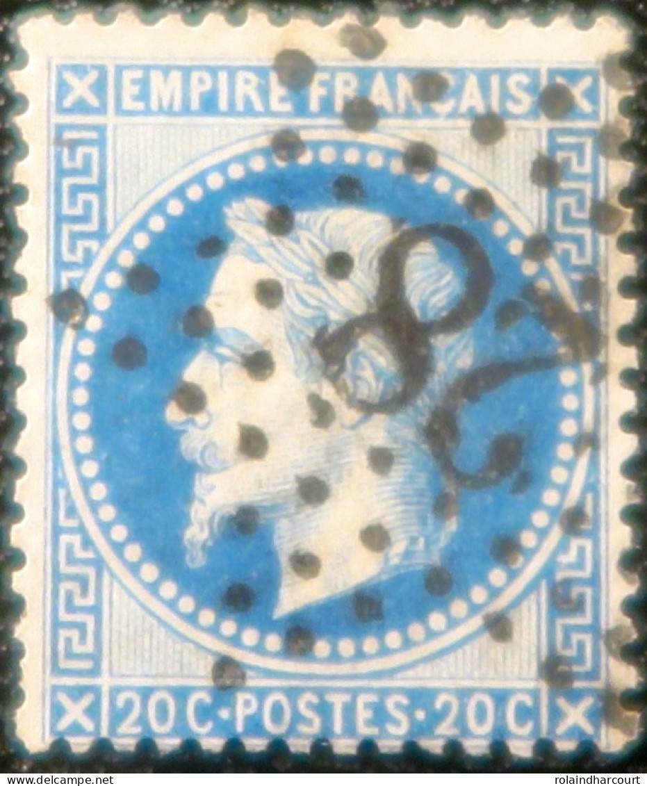 R1311/3134 - FRANCE - NAPOLEON III Lauré N°29Ba Bleu Foncé - ETOILE N°28 De PARIS - 1863-1870 Napoleon III Gelauwerd