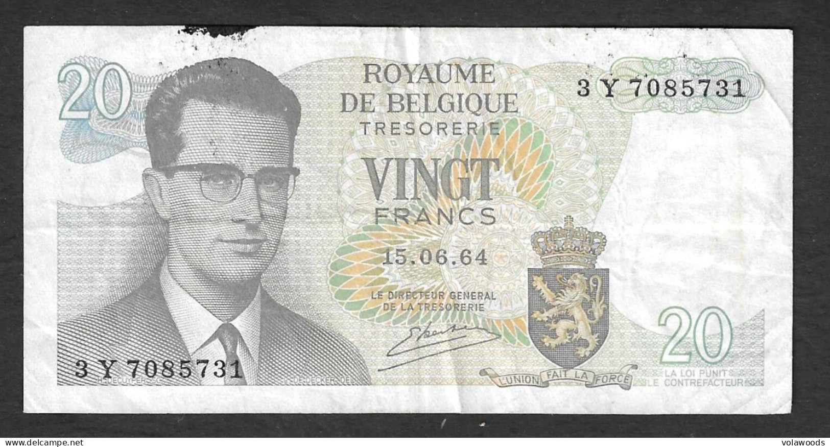 Belgio - Banconota Circolata Da 20 Franchi P-138a.3 - 1964 #19 - 20 Franchi