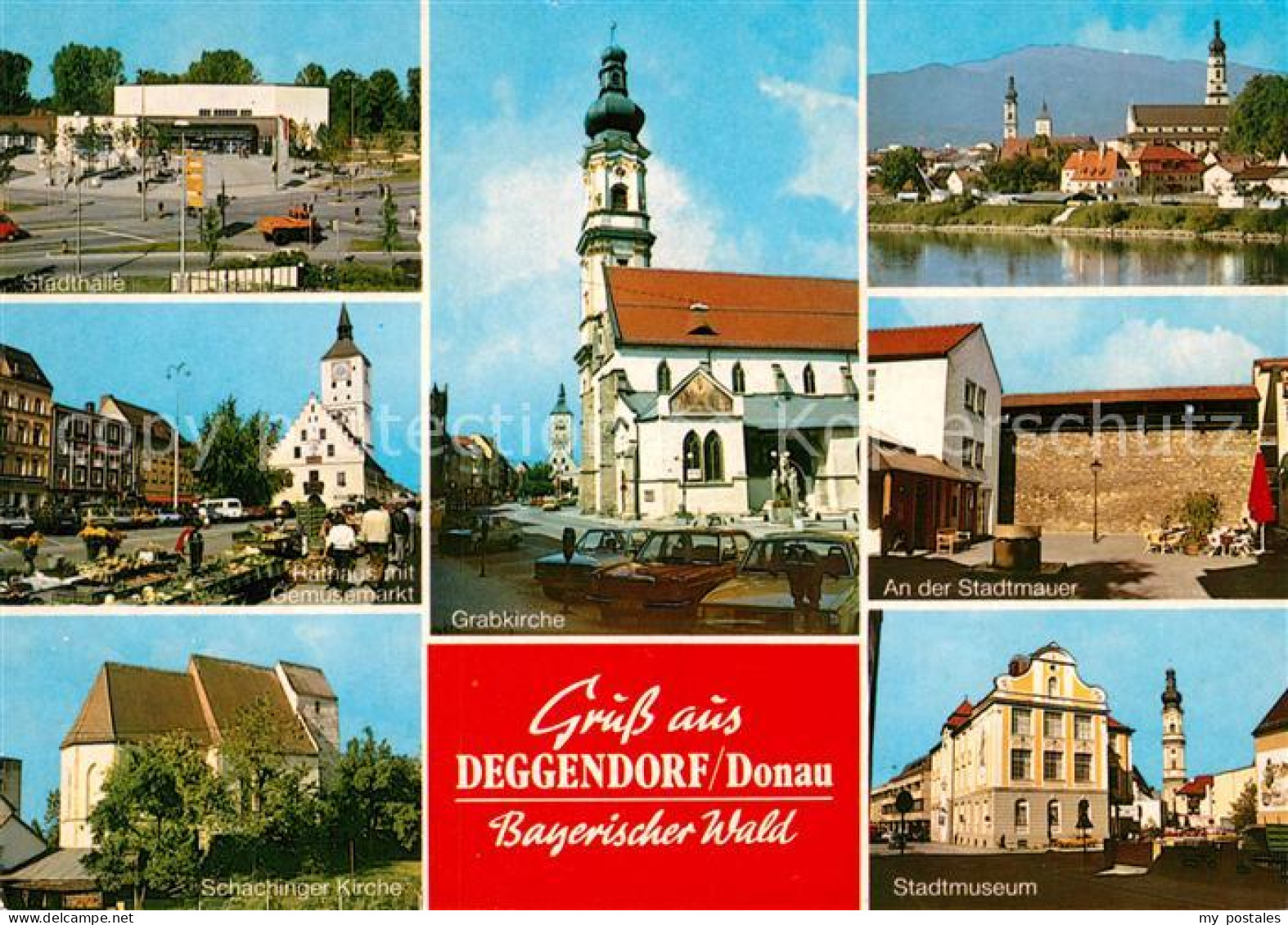 73170684 Deggendorf Donau Stadthalle Rathaus Gemuesemarkt Grabkirche Stadtmuseum - Deggendorf