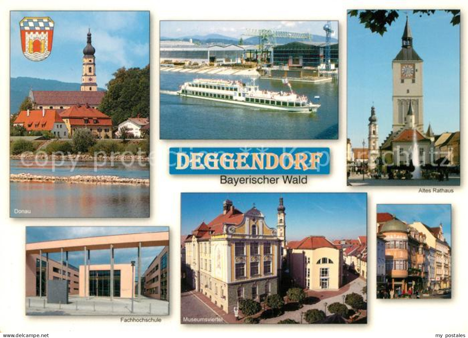 73170672 Deggendorf Donau Fachhochschule Museumsviertel Altes Rathaus Motorschif - Deggendorf