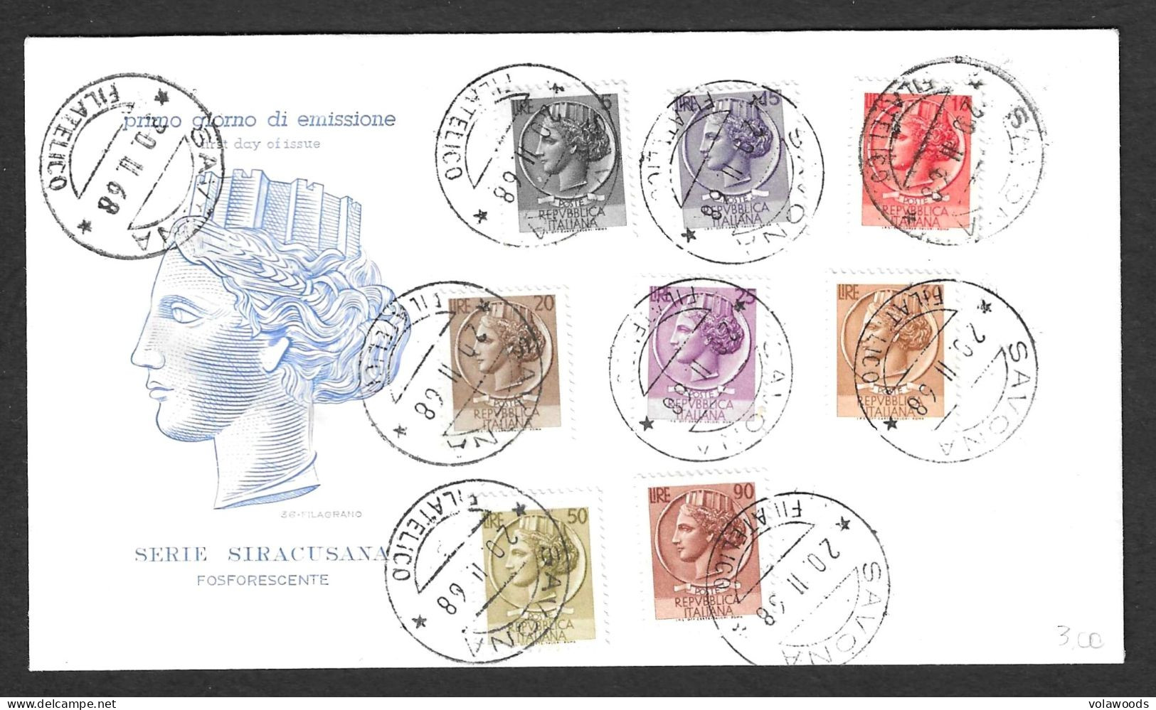 Italia - Busta Fdc Con Serie Completa: Italia Turrita - 20.02.1968 - FDC