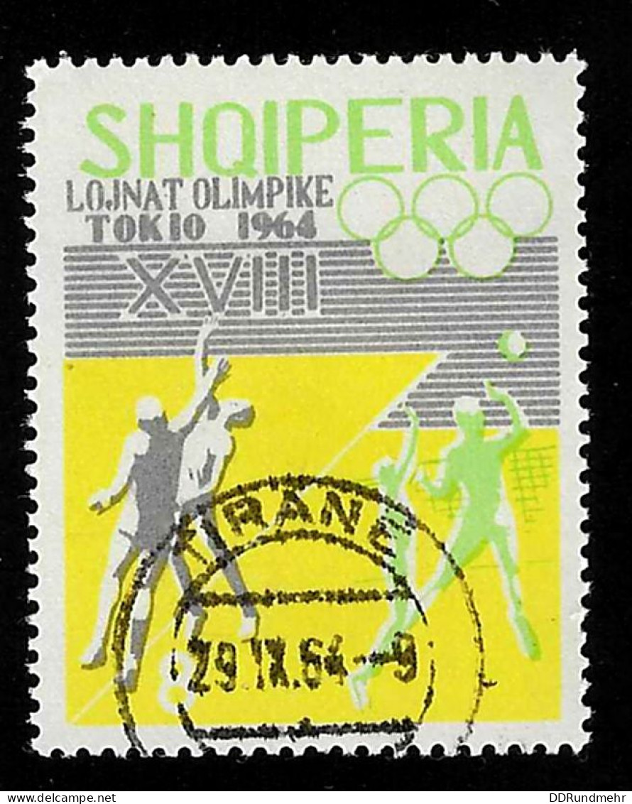1964  Volleyball  Michel AL 866 Stamp Number AL 761 Yvert Et Tellier AL 714 Stanley Gibbons AL 849 Used - Albanie