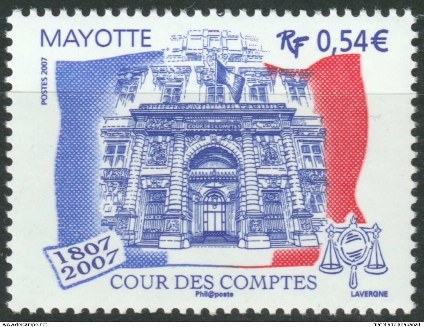 F-EX50359 MAYOTTE MNH 2007 COURT OF AUDITORS.  - Unused Stamps