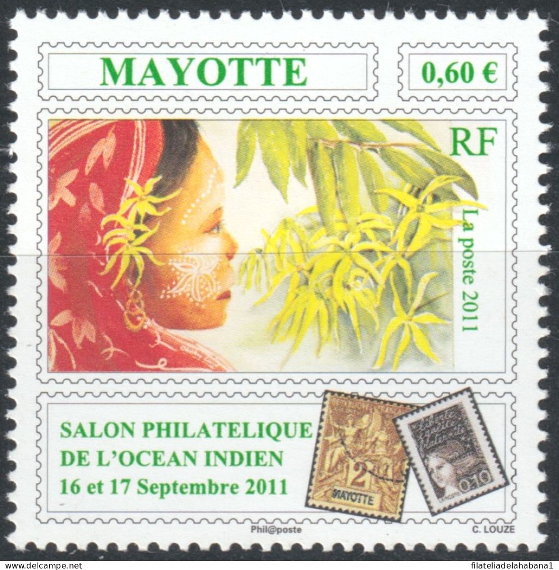 F-EX50360 MAYOTTE MNH 2011 PHILATELIC EXPO FLOWER FLORES.  - Unused Stamps