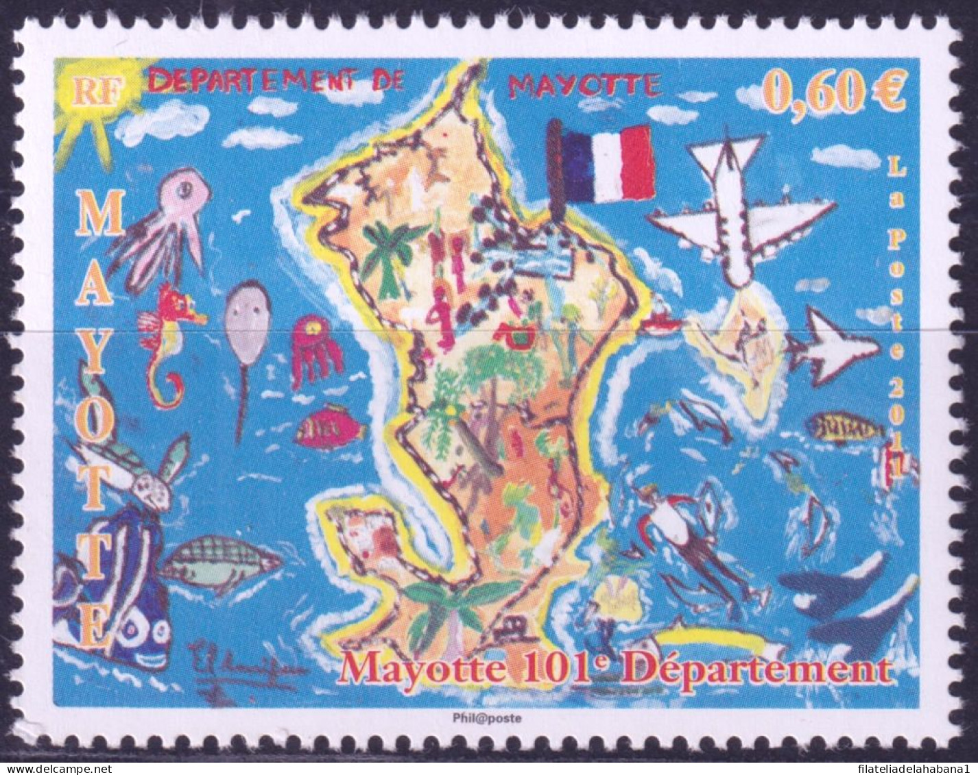 F-EX50361 MAYOTTE MNH 2011 CHILDREN DRAWING.  - Unused Stamps