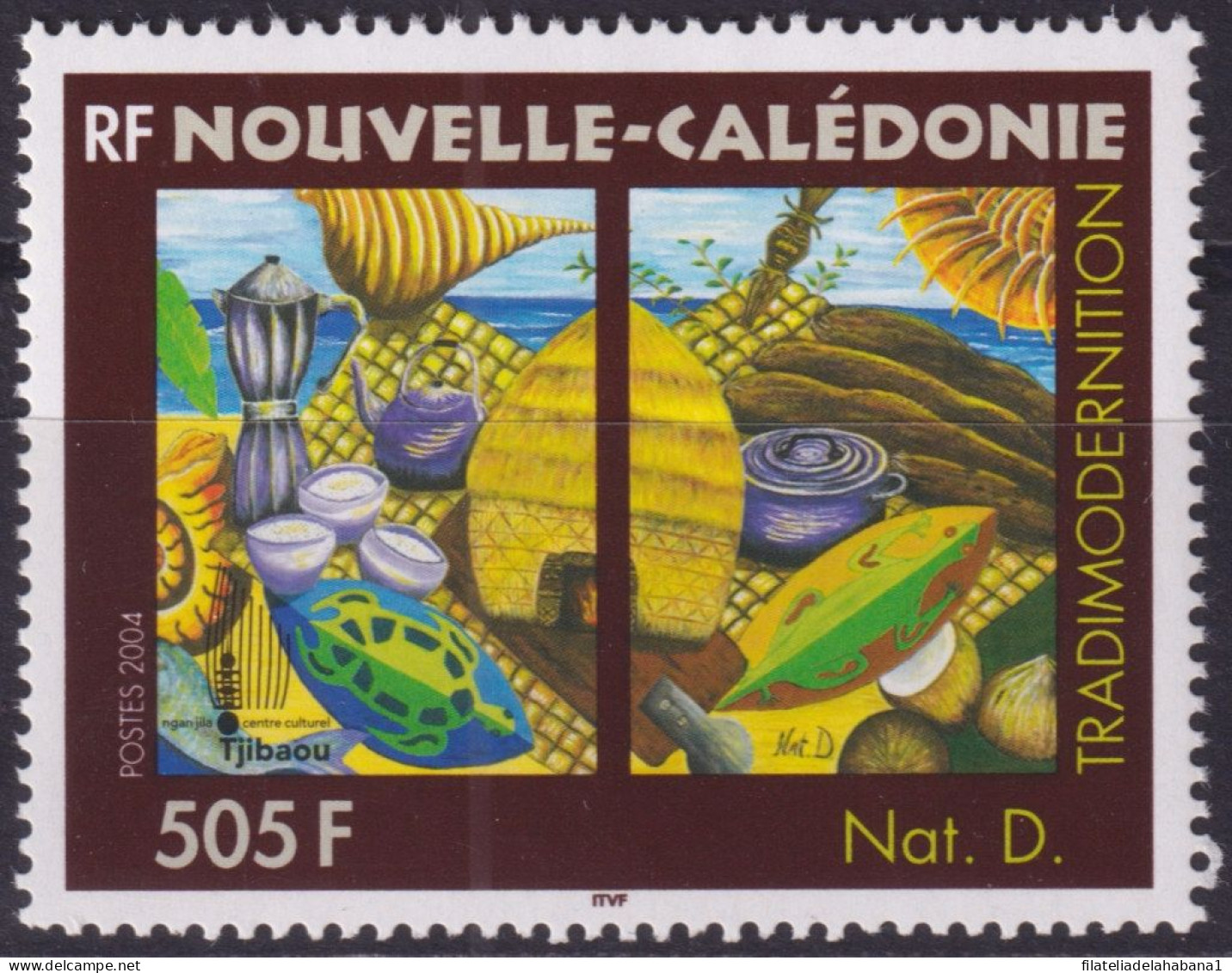 F-EX50336 NEW CALEDONIE MNH 2004 ART PAINTING NAIF TJIBAOU.  - Unused Stamps
