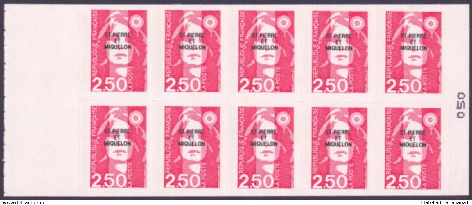 F-EX50373 SAINT PIERRE ET MIQUELON MNH 1992 BOOKLET MARIANNE 2,50 Fr.  - Unused Stamps