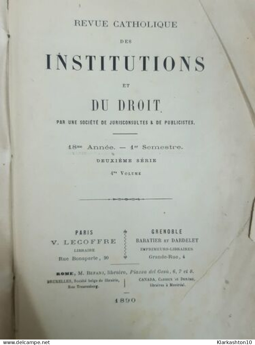 Institutions Et Du Droit - Other & Unclassified