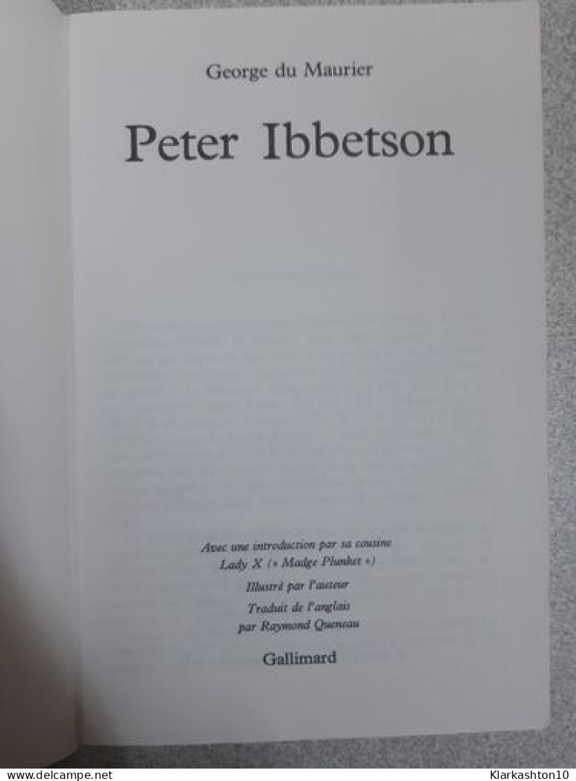 Peter Ibbetson - Sonstige & Ohne Zuordnung