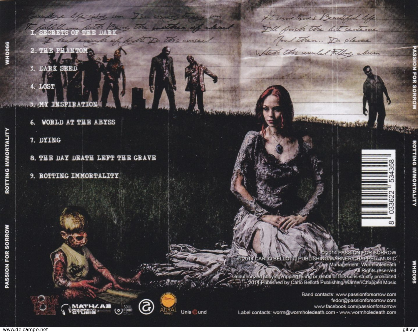 CD Album PASSION FOR SORROW : " Rotting Immortality " - Hard Rock En Metal