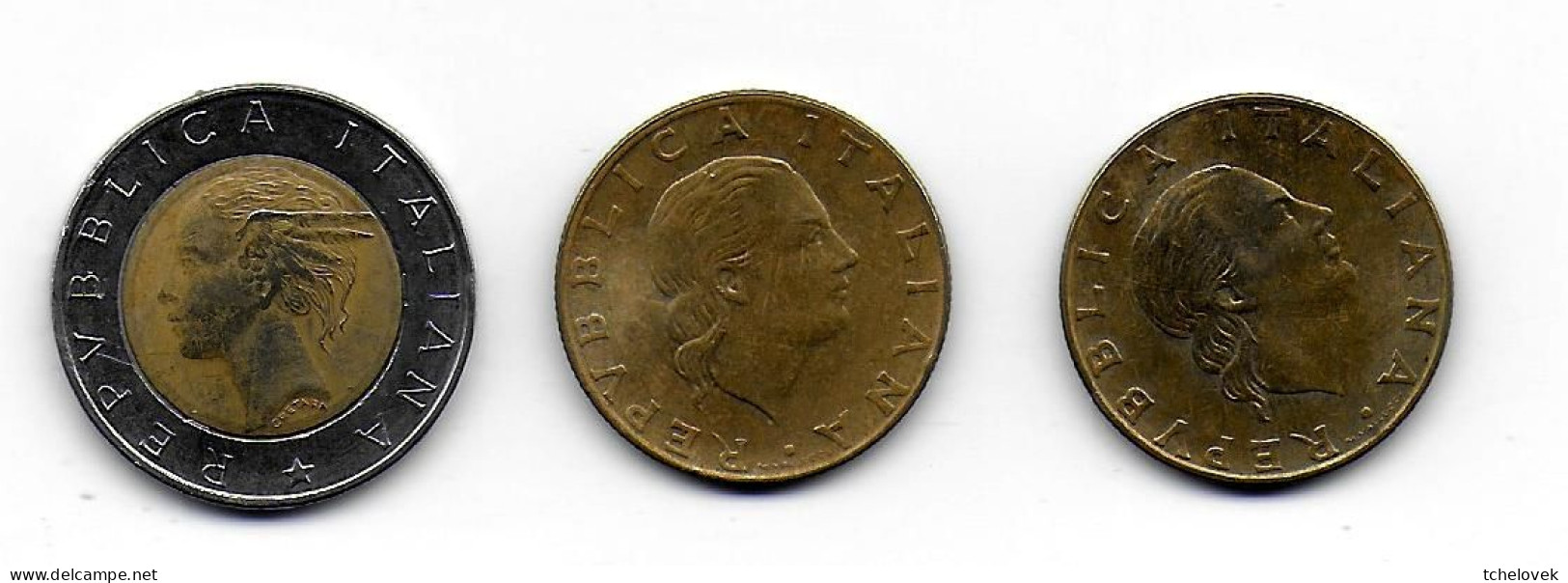 (Monnaies). Italie. Italia. (1) 500 L 1996, 200 L 1979 Et 1981 - Andere & Zonder Classificatie