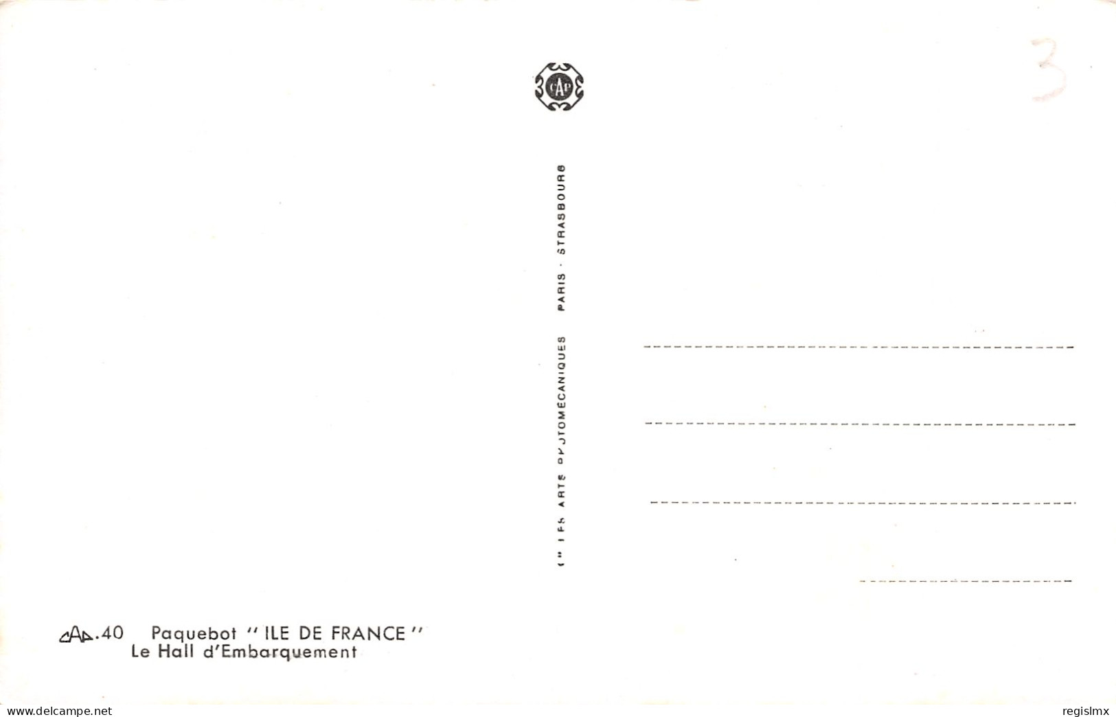 TH-BATEAU PAQUEBOT ILE DE FRANCE-N°T2514-B/0263 - Sonstige & Ohne Zuordnung